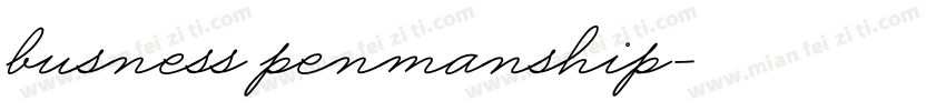 busness penmanship字体转换